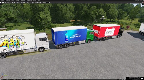 Unsere Trucks am Truckerstop